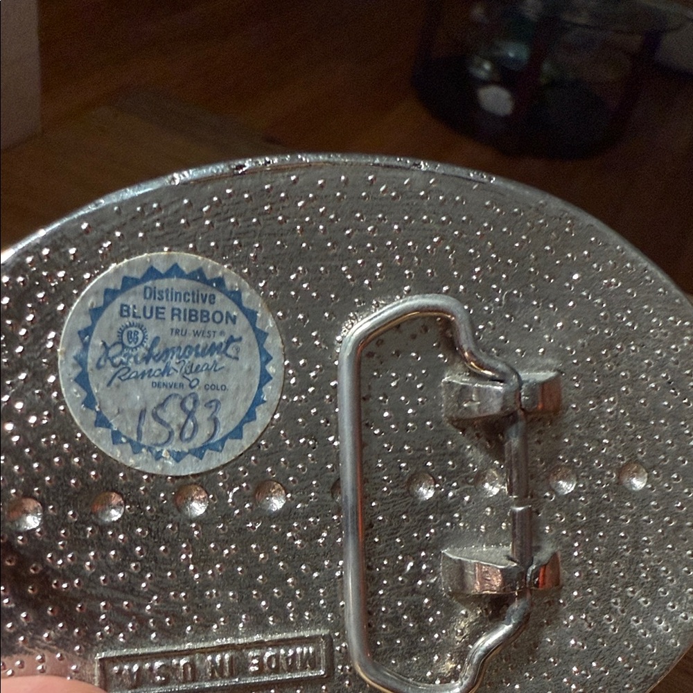 Rockmount Ranch Wear Silver Oval Belt Buckle With Eagle Design View 5